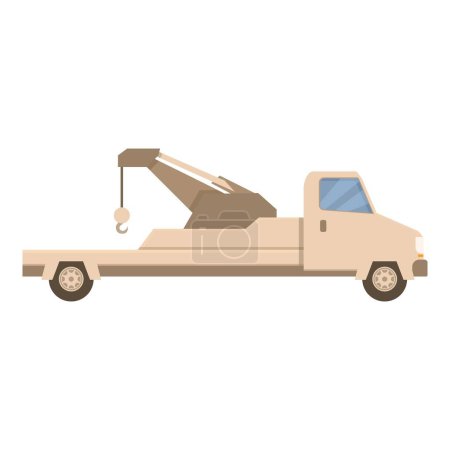 Illustration for Hook vehicle tow truck icon cartoon vector. Repair help. Incident roadside - Royalty Free Image