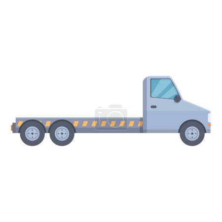 Illustration for Tow truck utility icon cartoon vector. Repair help salvage. Support aid haul - Royalty Free Image