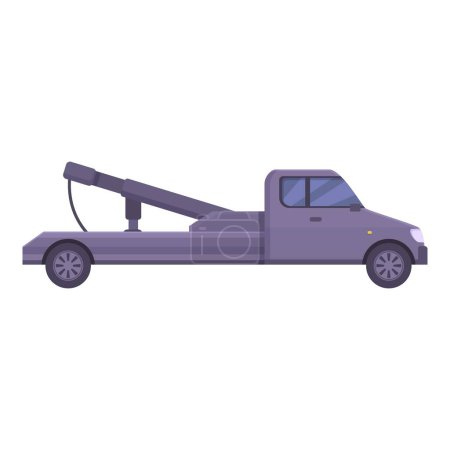 Illustration for Tow truck online support icon cartoon vector. Roadside automotive traffic. Auto repair drag - Royalty Free Image