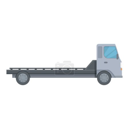 Illustration for Empty tow truck icon cartoon vector. Help road crane. Car side help - Royalty Free Image
