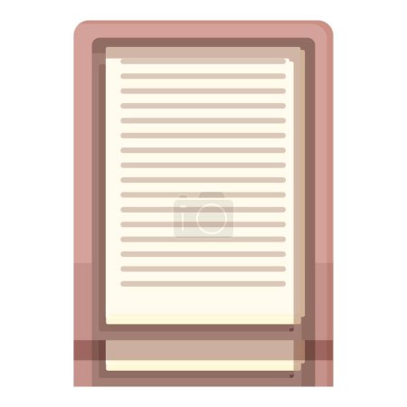 Illustration for Data paper tray icon cartoon vector. Cabinet case desk. Ream stack basket - Royalty Free Image