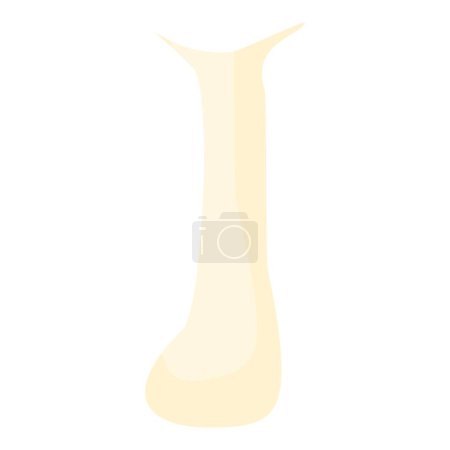 Ilustración de Comida proteica huevo icono vector de dibujos animados. Cáscara de huevo rota. Yema de la comida - Imagen libre de derechos