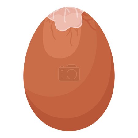 Ilustración de Icono de huevo roto vector de dibujos animados. Comida fresca de granja. Comida vegetal - Imagen libre de derechos