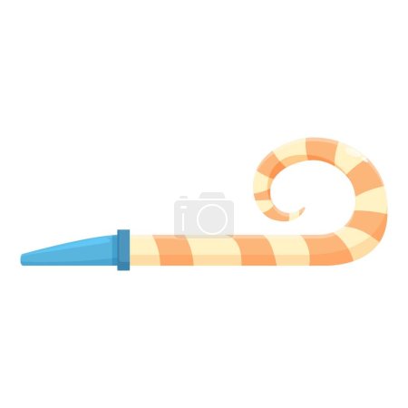Illustration for Roll paper icon cartoon vector. Party blower. Celebrate festival - Royalty Free Image