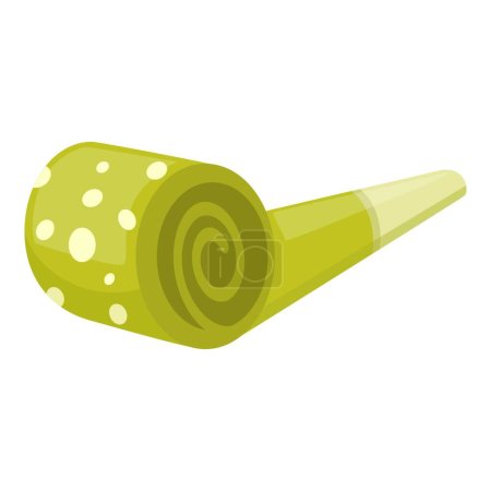 Illustration for Joy party blower icon cartoon vector. Instrument fun. Festivity trumpet - Royalty Free Image