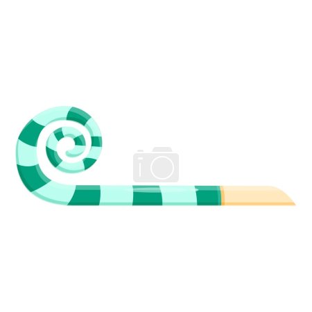 Festive celebrate icon cartoon vector. Roll paper carnival. Party blower
