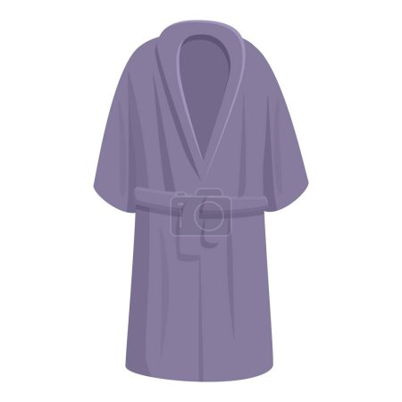 Illustration for Luxury dressing gown icon cartoon vector. Silk bath cloth. Shower front up - Royalty Free Image