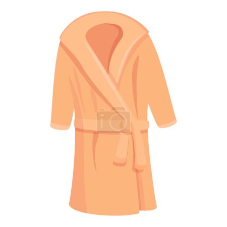 Illustration for Cotton dressing gown icon cartoon vector. Female lounge. Style fashion - Royalty Free Image