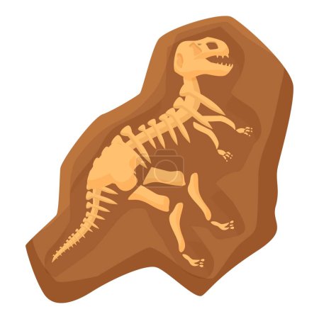 Ilustración de Dinosaur evolution mud layer icon cartoon vector. Museo de Biología. Aprendiendo tierra - Imagen libre de derechos
