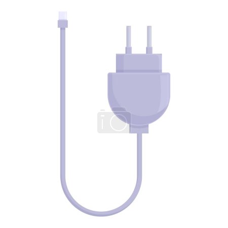 Ilustración de Cable cargador usb icono de cable vector de dibujos animados. Baja energía. Banco celular - Imagen libre de derechos