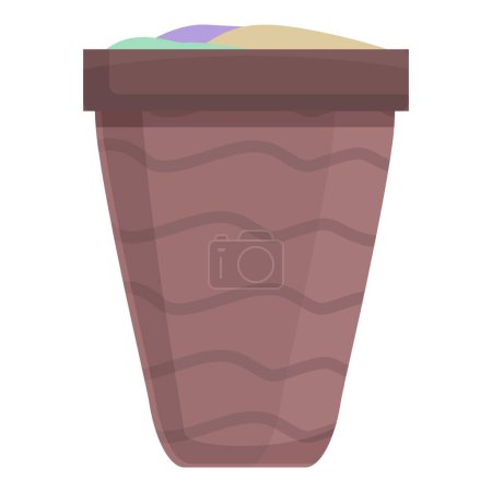 Illustration for Pile box icon cartoon vector. Hamper water cleaner. Machine fabric - Royalty Free Image