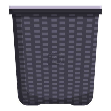 Illustration for Big laundry basket icon cartoon vector. Plastic material. Wash machine home - Royalty Free Image