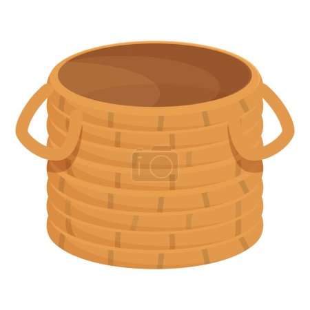 Illustration for Cleaner basket icon cartoon vector. Wash dry. Laundry basket - Royalty Free Image