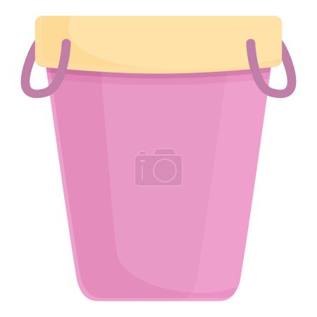 Illustration for Laundry basket icon cartoon vector. Dry wash. Cleaning machine bleach - Royalty Free Image