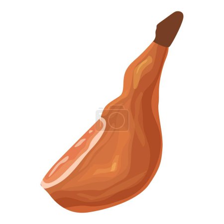 Illustration for Meat swine food icon cartoon vector. Pig hoof. Cured dish - Royalty Free Image