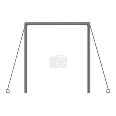 Illustration for Horizontal bar icon cartoon vector. Rope pommel bench. Carpet sport - Royalty Free Image