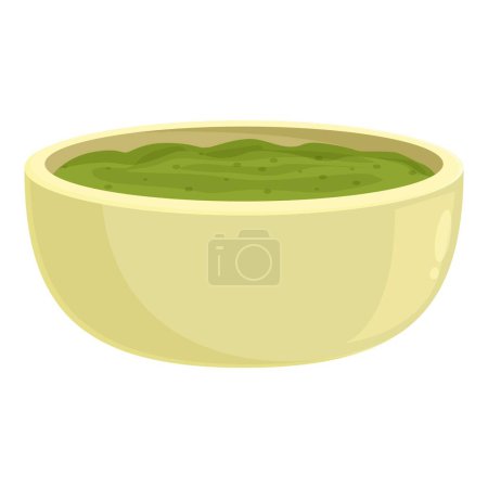 Ilustración de Sopa de pesto icono icono vector de dibujos animados. Mezcla italiana. Cocinar olla de sal - Imagen libre de derechos