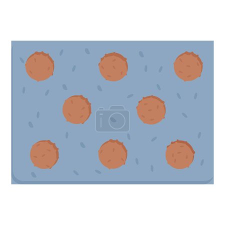 Dotted door mat icon cartoon vector. Street home wall. Ground decoration
