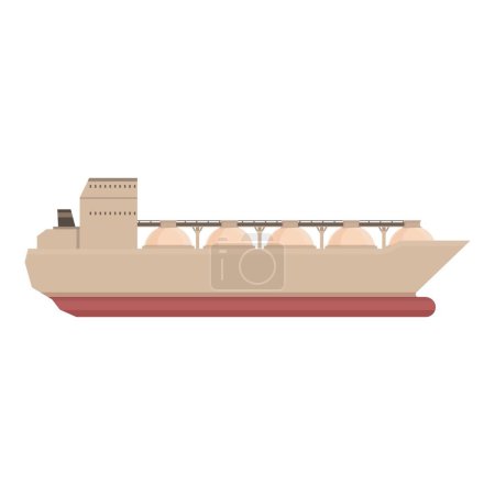 Illustration for Modern gas carrier ship icon cartoon vector. Sea vessel. Crude tech - Royalty Free Image