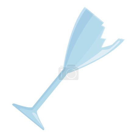 Illustration for Broken glass waste icon cartoon vector. Sorting home trash. Reuse can - Royalty Free Image