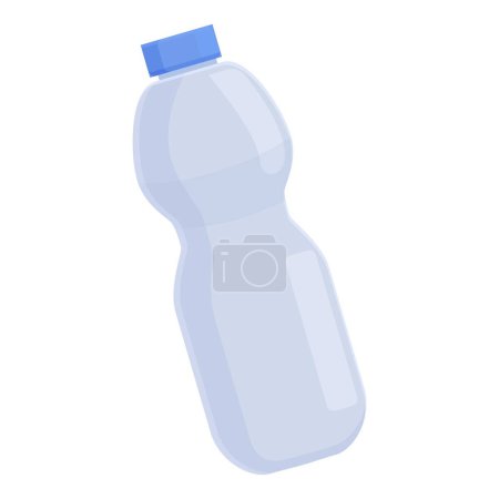 Illustration for Plastic bottle waste icon cartoon vector. Ecology sorting. Domestic document power - Royalty Free Image