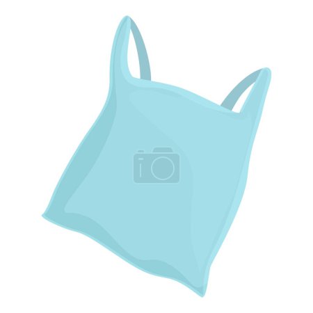 Illustration for Plastic bag waste icon cartoon vector. Recycle energy. Organic container - Royalty Free Image