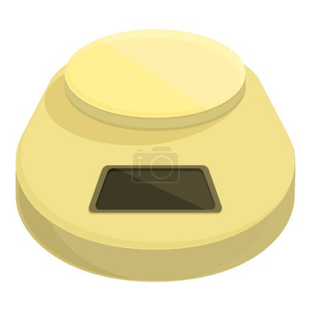 Illustration for Product kitchen scales icon cartoon vector. Electronic digital. Butter tool - Royalty Free Image