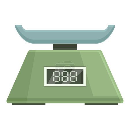 Illustration for Digital screen scales icon cartoon vector. Domestic product. Tool electronic - Royalty Free Image