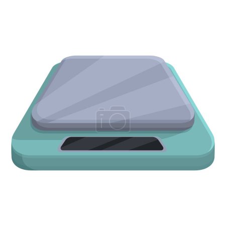 Illustration for Device cooking scales icon cartoon vector. Mass cake. Measure balance - Royalty Free Image