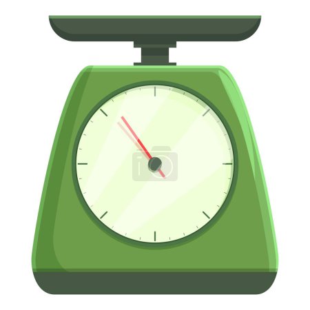 Illustration for Mechanical equipment icon cartoon vector. Tool compare kitchen. Measuring dial - Royalty Free Image