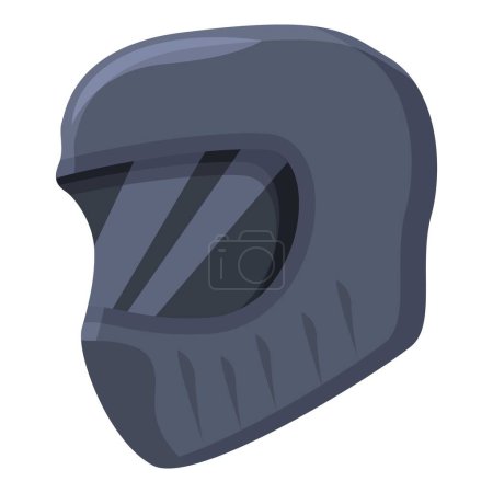 Illustration for Paintball helmet icon cartoon vector. Arena vest uniform. Armed forces - Royalty Free Image