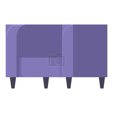 Illustration for Modern armchair icon cartoon vector. Area workspace. Old comfort - Royalty Free Image