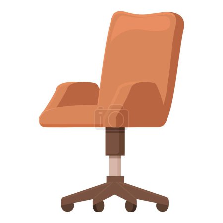 Illustration for Computer armchair with wheels icon cartoon vector. Workspace disaster. Coziness area - Royalty Free Image