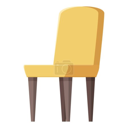 Illustration for Yellow chair icon cartoon vector. Clean room couch. Office comfort - Royalty Free Image