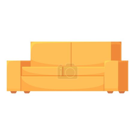 Illustration for Sofa furniture icon cartoon vector. Couch office. Comfort lounge - Royalty Free Image