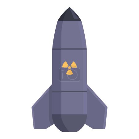 Illustration for Gun nuclear weapon icon cartoon vector. Device power. Bomb danger - Royalty Free Image