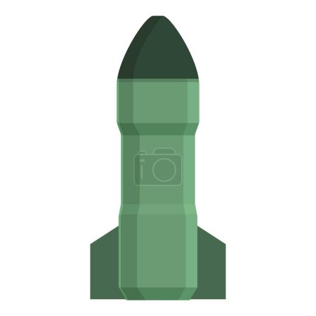 Illustration for Rocket weapon icon cartoon vector. Combat space. Reactor naval vessel - Royalty Free Image