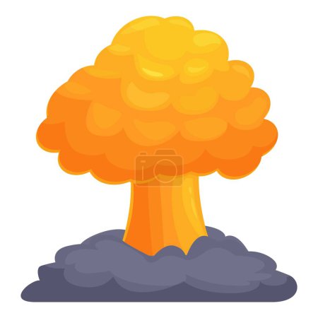 Illustration for Explosive bomb icon cartoon vector. Atomic flame rocket. War blast - Royalty Free Image