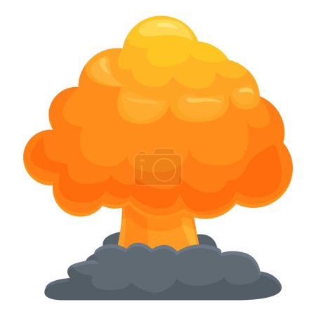 Illustration for Explosive bomb icon cartoon vector. Device power. Missile bomb - Royalty Free Image