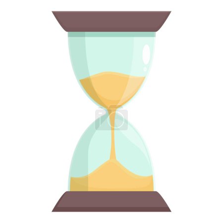 Illustration for Hourglass time icon cartoon vector. Timer game. Golden alarm - Royalty Free Image