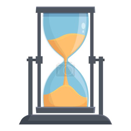 Illustration for Sand clock game icon cartoon vector. Second digital. Design dial swift - Royalty Free Image