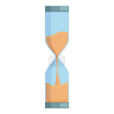 Thin sand clock icon cartoon vector. Digital alarm. Design minute timer