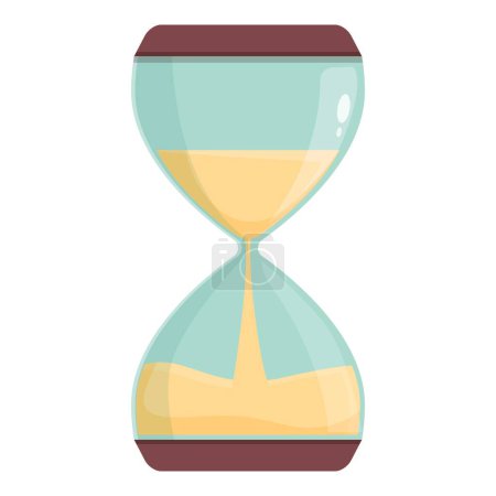 Reloj de arena icono de alarma vector de dibujos animados. Imagen de marcación web. Mano segunda