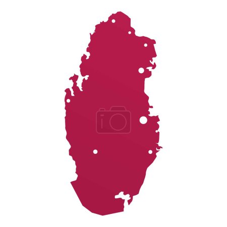 Illustration for Qatar land icon cartoon vector. Game visitor. Patriotic structure - Royalty Free Image