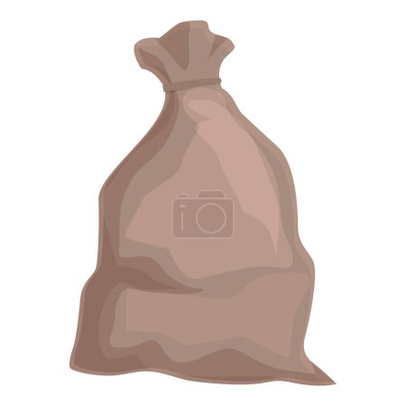 Illustration for Garbage bag icon cartoon vector. Bin cleaning. Refuse pack box - Royalty Free Image
