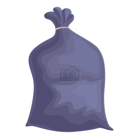 Illustration for Eco trash bag icon cartoon vector. Urban general. Cleaning trash - Royalty Free Image