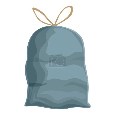 Illustration for Box garbage icon cartoon vector. Bin trash cleaning. Package earth - Royalty Free Image