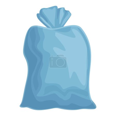 Ilustración de Bolsa de plástico icono vector de dibujos animados. Una caja de basura. Camión tierra artículo - Imagen libre de derechos