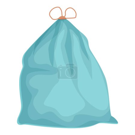 Illustration for New garbage bag icon cartoon vector. General trash. Urban package - Royalty Free Image