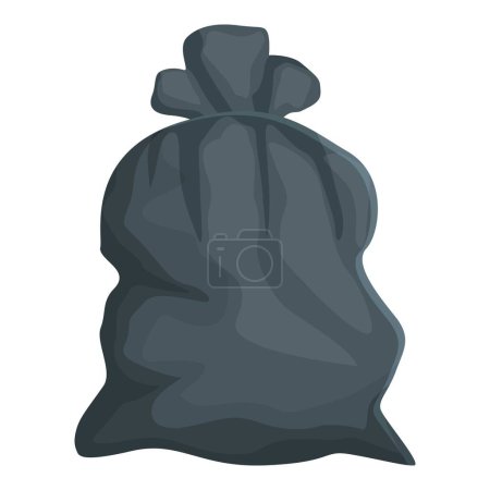 Illustration for Eco item bag icon cartoon vector. Recycle plastic. Foil pack trash - Royalty Free Image